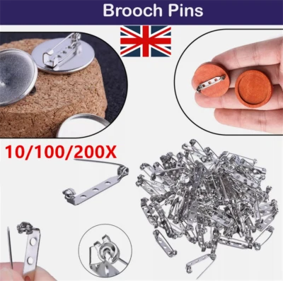 10-200X Convenient Pins Brooch Backs Clasp Brooch Safety Brooch For Craft UK - Image 1 of 4