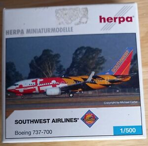 Herpa SOUTHWEST AIRLINES Boeing 737-700 Diecast model aircraft Boxed 1:500