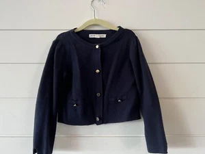 Hope & Henry Girls Navy Cardigan 5 - Picture 1 of 4