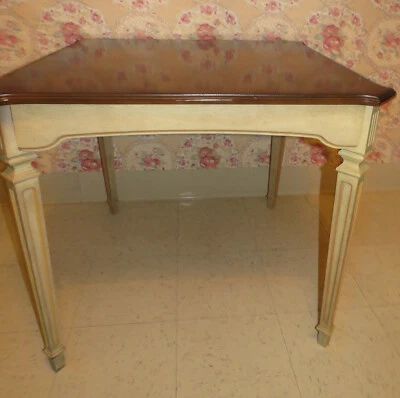 Ethan Allen Classic Manor Maple Dining or Game Table Antiqued Base 25 9041 SALE! - Image 1 of 4