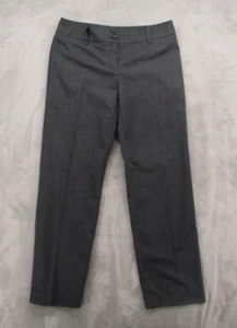 AB Studio Dress Pants Women's 10 Dark Gray Black Color Blend Plaid Polyester - Picture 1 of 10