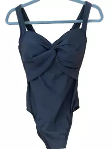 Miraclesuit Una Pieza en Negro Anudado Frontal con Correa Ancha Cobertura Completa Talla 8 - Imagen 1 de 8