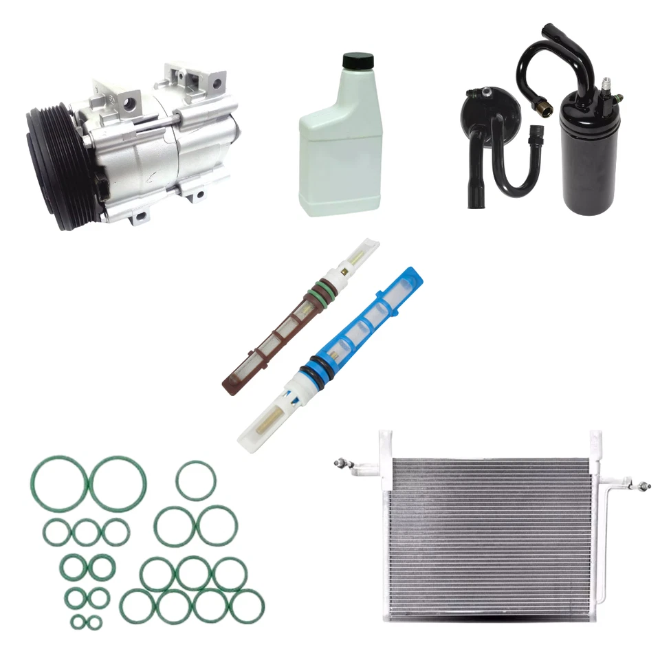 Kit de compresor y condensador de aire acondicionado para Ford Explorer 1995-1997 OEM FS10 KTC132-1 Foto 1 de 4