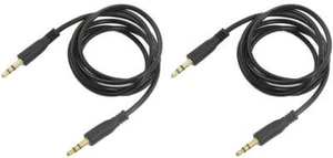 2 Mr Dj ACMM3 3 Feet Cable 1/8" Mini TRS (Stereo) to 1/8" Mini TRS (Stereo) - Picture 1 of 1