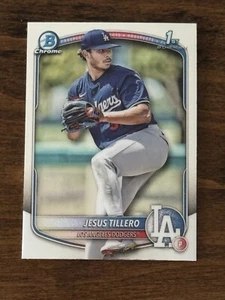2025 Bowman Chrome Prospects Jesus Tillero 1st Bowman BCP-117 Dodgers  - Picture 1 of 2