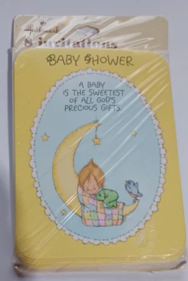 VINTAGE BETSEY CLARK Baby Shower Invitations 8 New In Package 1983 - Image 1 of 4