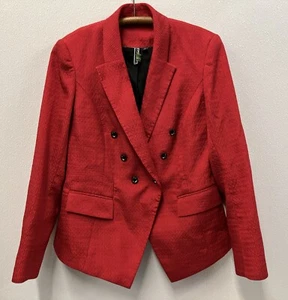 Mary Kay Womens Red Blazer MediumLined Classic Holiday - Picture 1 of 6