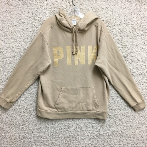 UNDERCOVER Maglione ROSA Victorias Secret grande adulto marrone pullover felpa con cappuccio tasche donna L