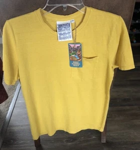 Jungmaven Baja Hemp BL Shirt Mens Unisex XS S/S Crewneck Yellow NWT USA Pocket - Picture 1 of 12