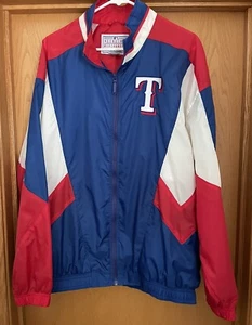 Giacca a vento Texas Rangers Baseball MLB Uomo XL Rosso Blu anni 80 Starter Vintage - Foto 1 di 12