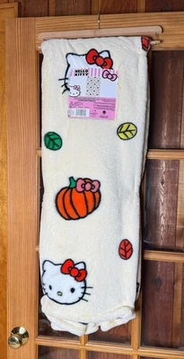 Hello Kitty Ultra Fine Faux Fur Throw Blanket - Pretty Pumpkins - 50"x70" - Image 1 of 3