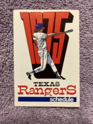 HORARIO DE BOLSILLO MLB 1975 TEXAS RANGERS SLITZ BOLETO INFORMACIÓN DIFÍCIL DE ENCONTRAR RARO Foto 1 de 4