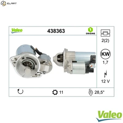 STARTER 438363 FOR HYUNDAI KIA CEE'D/Sportswagon/PRO SOUL/II/SUV D4FC 1.4L 4cyl - Image 1 of 4