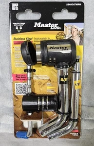 Bloqueo receptor Master Lock con llave de bloqueo de pestillo de acoplador ajustable similar 2848DAT - Imagen 1 de 4
