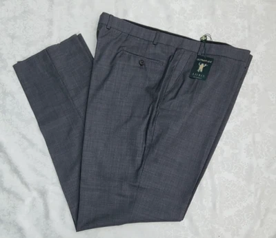 New Lauren Ralph Lauren Ultraflex Dress Gray Flat Pants 46R x 37" Unhemmed NWT - Image 1 of 4