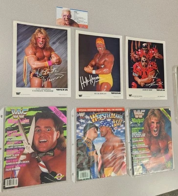 WWF Wrestlemania 7 VII  magazine souvenir Hulk Hogan Slaughter WWE 🇺🇸 Bundle💎 - Image 1 of 4