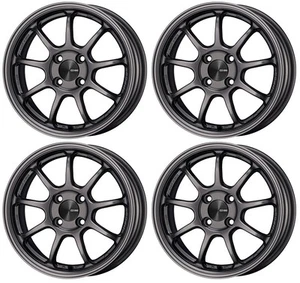 Set of 4 ENKEI Genuine PF09 16x6.5 +38 4x100 DS from Japan - Picture 1 of 9