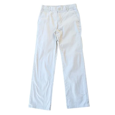 Calça cáqui fina IZOD masculina tamanho 18 mistura de algodão uniforme escolar casual - Imagem 1 de 4