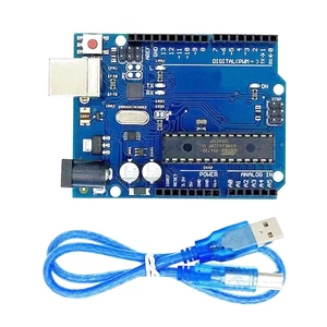 Placa compatible Arduino UNO R3 ATmega328P DIP + Cable USB - Imagen 1 de 4