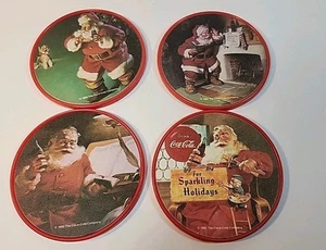 Vintage Coca-Cola Christmas Coasters 1992, Preowned, Excellent Condition - Picture 1 of 4