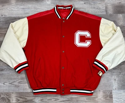 Chaqueta Universitaria Steve & Barry’s University Sportswear XXL Roja/Marfil "Gallos" NUEVA CON ETIQUETAS Foto 1 de 4