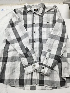 Lee schwarz und weiß geknöpftes kariertes Langarmhemd Herren XL - Bild 1 von 5