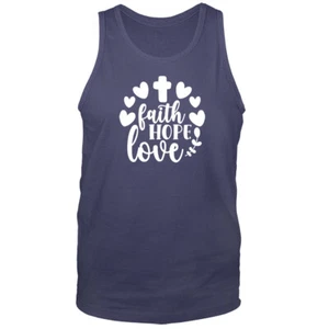 Camiseta sin mangas Faith Hope Love Christian Religious God Biblia Iglesia Jesucristo - Imagen 1 de 8