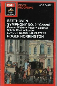Beethoven: Symphony 9 * by London Classical Players/Norrington (Cassette, 1987) - Picture 1 of 2