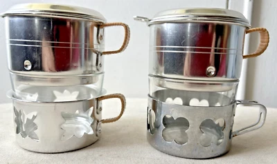 Drip-o-Lator Vintage Xícara de Café Única Vidro Duralex com Metal França 8 fl oz Excelente Estado Usado - Imagem 1 de 4