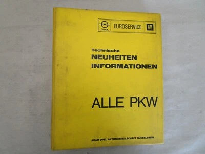 Opel Werkstatthandbuch Technische Neuheiten Info-Katalog alle PKW 05/78 original - Bild 1 von 4