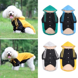S-XL Pets Dog Hooded Clothes Puppy Warm Jumper Coat Dog Outwear Outdoor Walking - Imagen 1 de 20