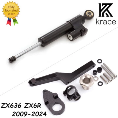 For Kawasaki Ninja 600 ZX636 ZX6R 2009-2025 Steering Damper Stabilizer Bracket - Imagem 1 de 4