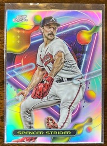 2023 Topps Chrome Cosmic Spencer Strider Refractor #28