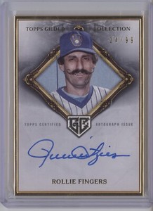 ROLLIE FINGERS 2023 TOPPS CHROME GILDED COLL HALL OF FAME FRAMED AUTO /99 HOF