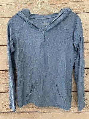 Camisa Columbia Azul Sudadera con Capucha Bolsillo L/S ELASTIZADA USADA EN EXCELENTE ESTADO Para Mujer Talla Grande Foto 1 de 4