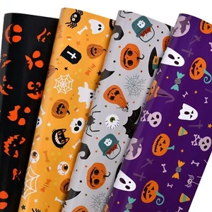 12 Sheets Halloween Wrapping Paper for Kids Boys Girls Kids Men Women - Picture 1 of 7