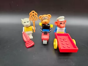 Lego Fabuland Figures 3605 Ricky 3704 Marjorie Mouse 3714 Oscar Oranutang - Picture 1 of 12