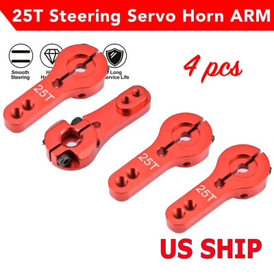 4 PCS 25T M3 Metal RC Servo Arm Horn for Futaba Savox Xcore HSP Power USA - Image 1 of 4
