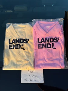 Set 2 Polo Lands’ End – Uomo Taglia L, Manica Corta, Maglia Cotone Supima - Foto 1 di 9