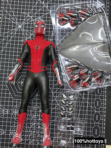 Hot Toys HT 1/6 Spider Man Action Figure Head Hands Upgraded Suit Collectible