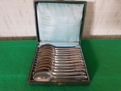 ERCUIS "Patrón Du Barry" 15cms Caja De 12 Cucharas De Té Plateadas En Estuche Foto 1 de 4