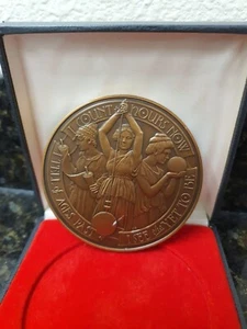 Franklin Mint Kalender Kunstmedaille Watchers Of Time massive Bronze mit Box 1987 - Bild 1 von 10