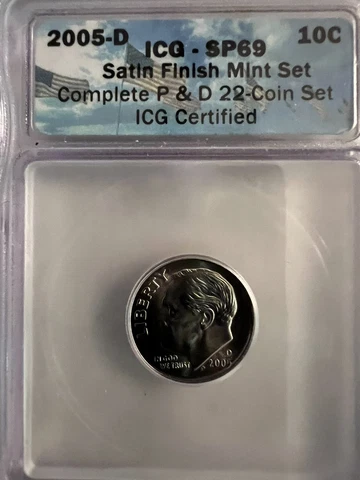 2005 D ROOSEVELT DIME.  SATIN FINISH.      ICG SP-69 Cover