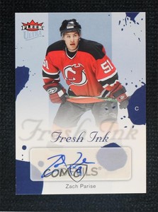 2005-06 Fleer Ultra Fresh Ink Blue /25 Zach Parise #FI-ZP Rookie Auto RC