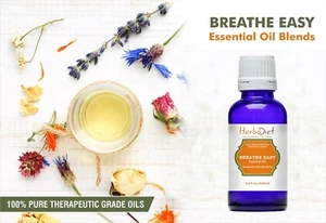 Essential Oil Pure Blend BREATHE EASY Natural Aromatherapy Massage Diffuser Oils - Picture 1 of 6