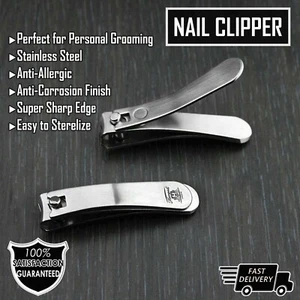 Fingernail Clipper Cutter 2.5" German Stainless Steel Manicure & Pedicure Tools - Picture 1 of 4