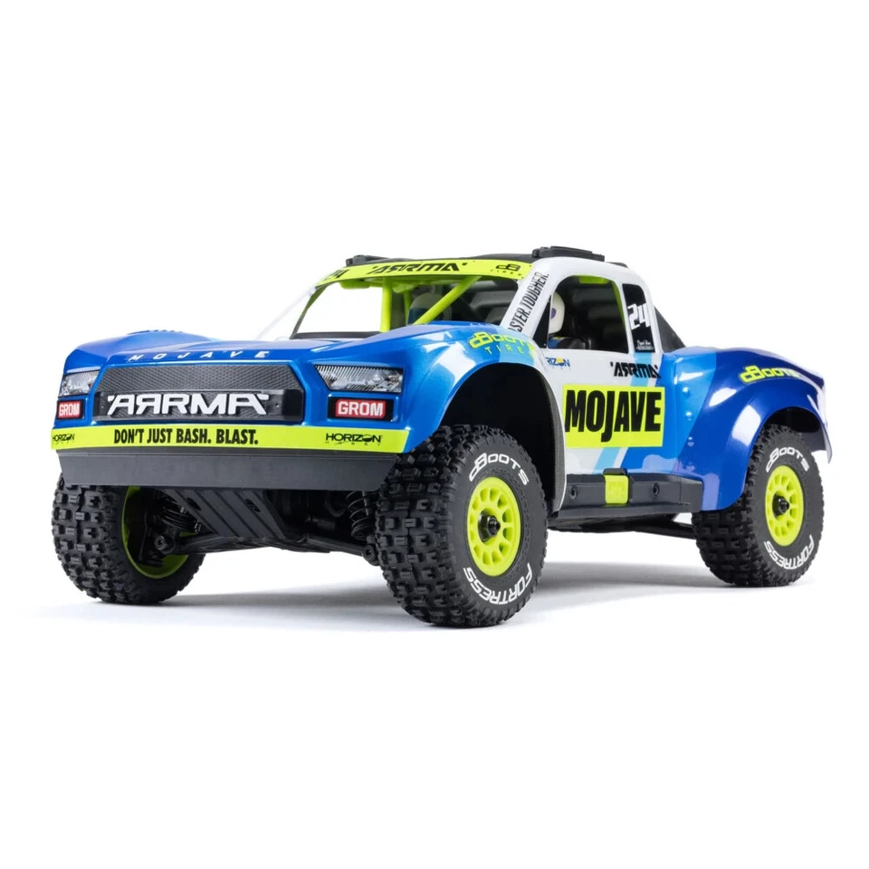 ARRMA MOJAVE GROM 4x4 SMART Small Scale Desert Truck Blue/White - ARA2104T2