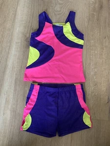 Freestyle by Danskin Girls Active Wear Tank Top & Shorts - Picture 1 of 8