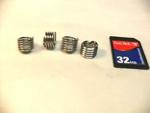 qty 4 - Inserti filettati elicoidali 3/8" id x 1/2" od x 1/4" lunghi x 1/16" filo - Foto 1 di 4
