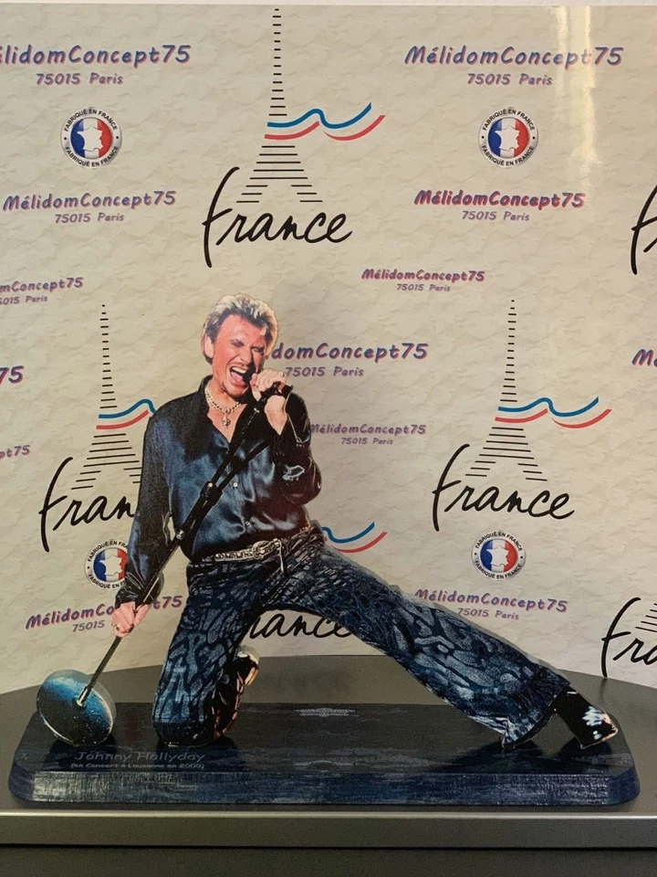 JOHNNY HALLYDAY en figurine en largeur de 30cm - Imagen 1 de 1